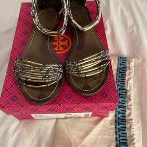 Tory Burch Flat Sandals Size 10